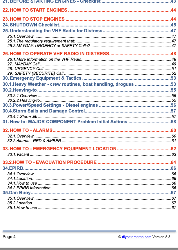 catamaran crew manual