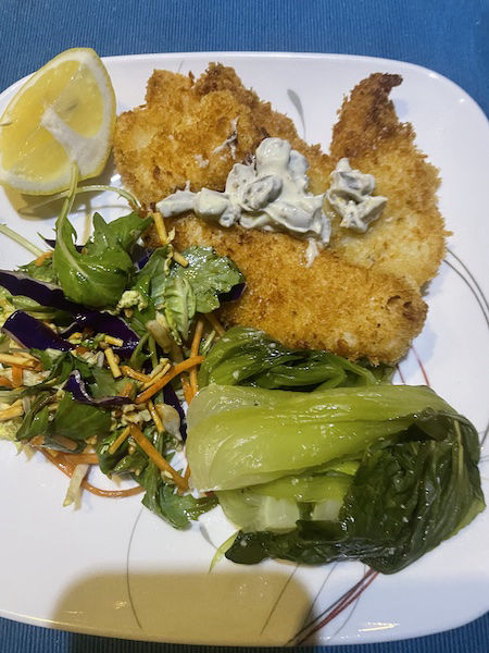 Fish and salad